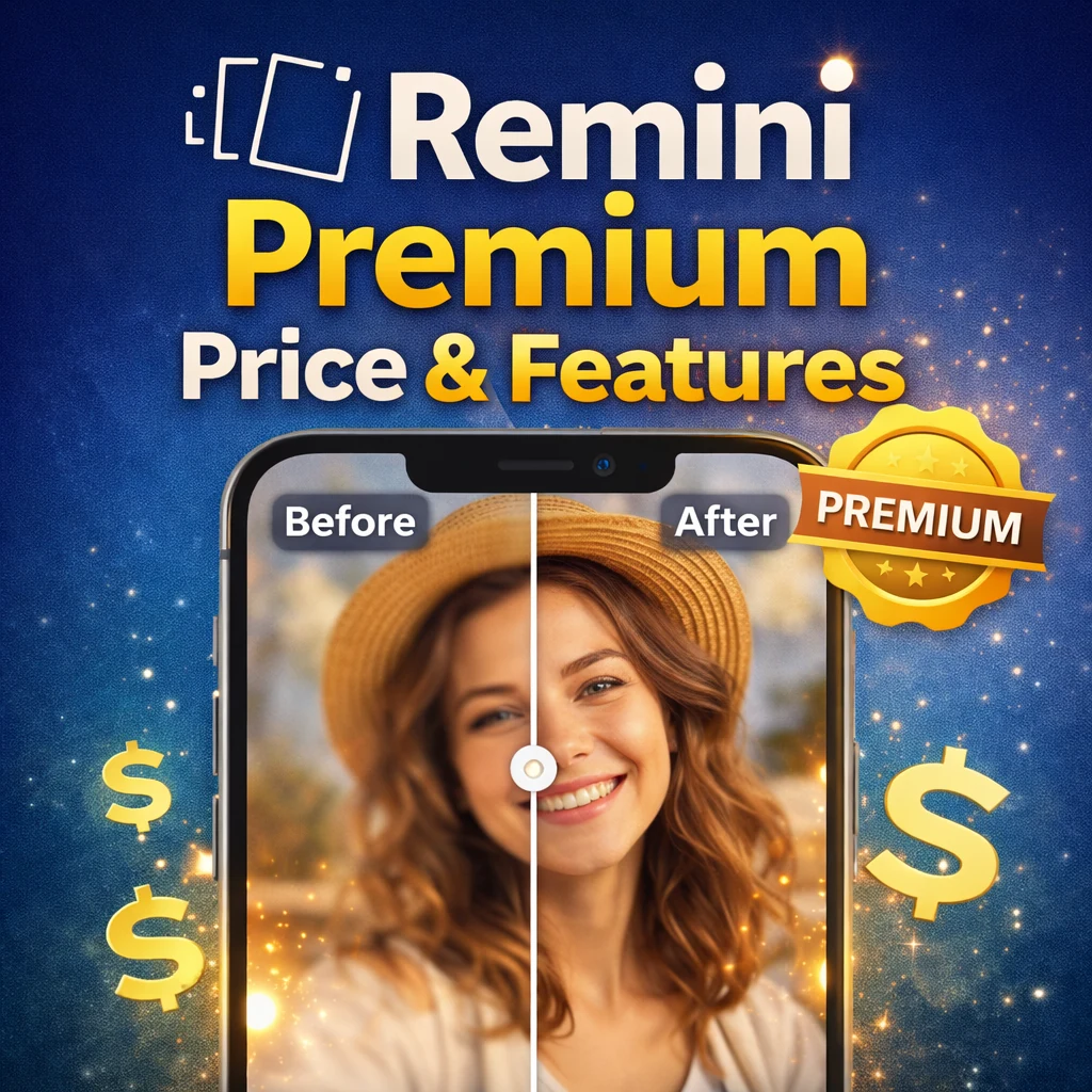 Remini Premium price and features explained with photo enhancement examples