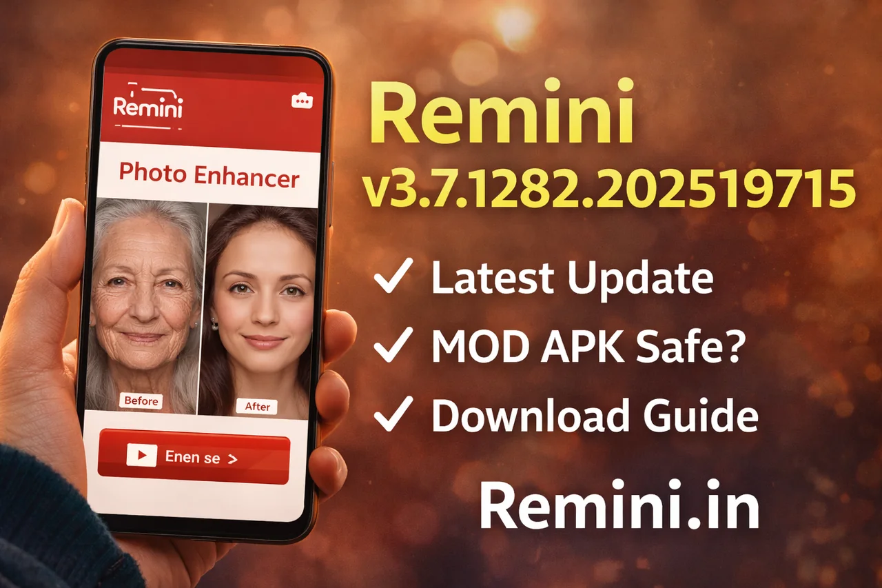 Remini v3.7.1282.202519715 AI photo enhancer latest version interface