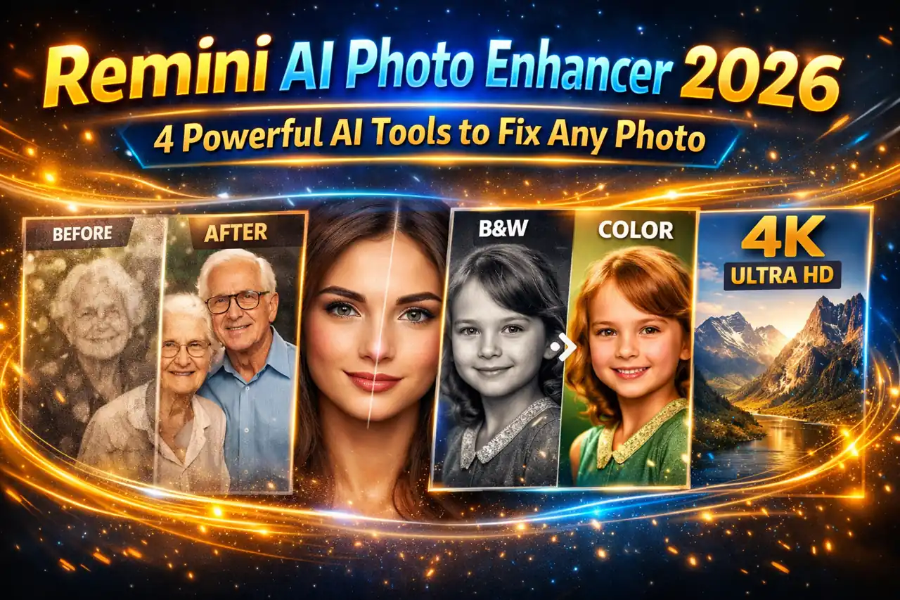Remini AI Photo Enhancer tools preview